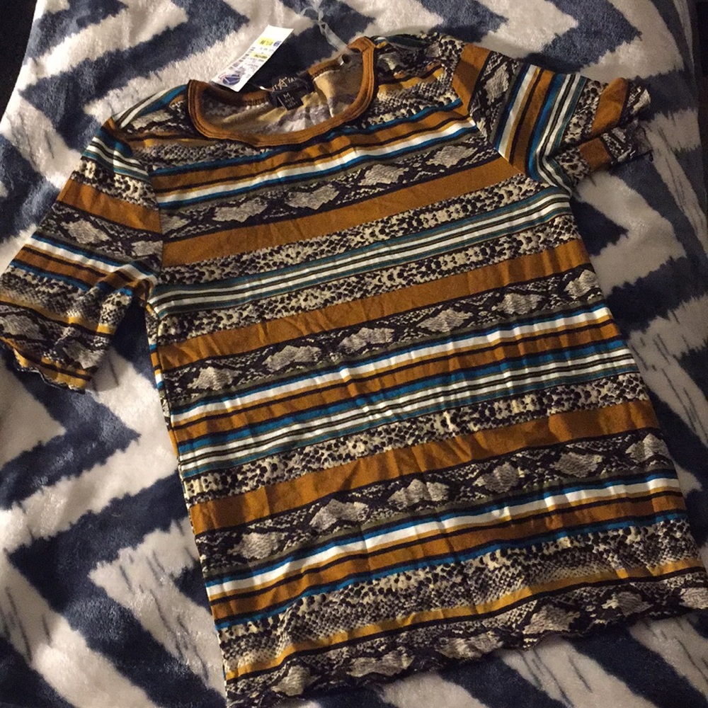 M Almost Famous snake striped shirt